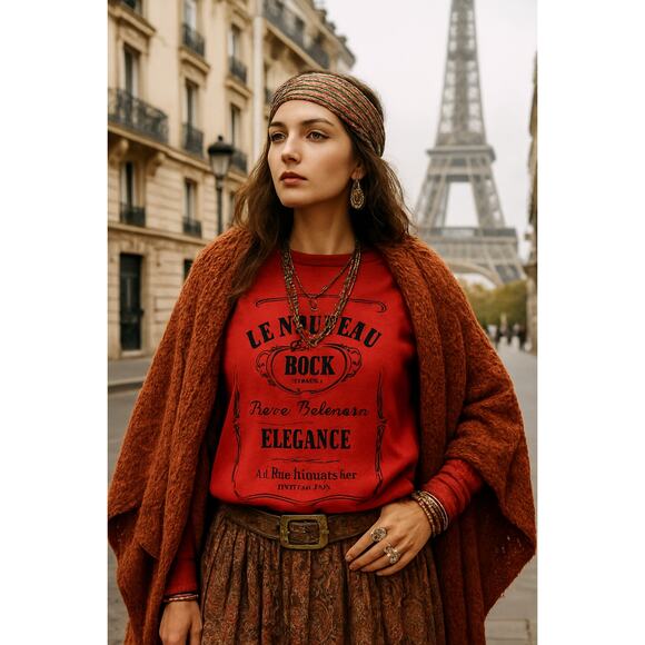 Pierre Balmain Graphic Red Scoop Neck Sweatshirt - Picture 1 of 4